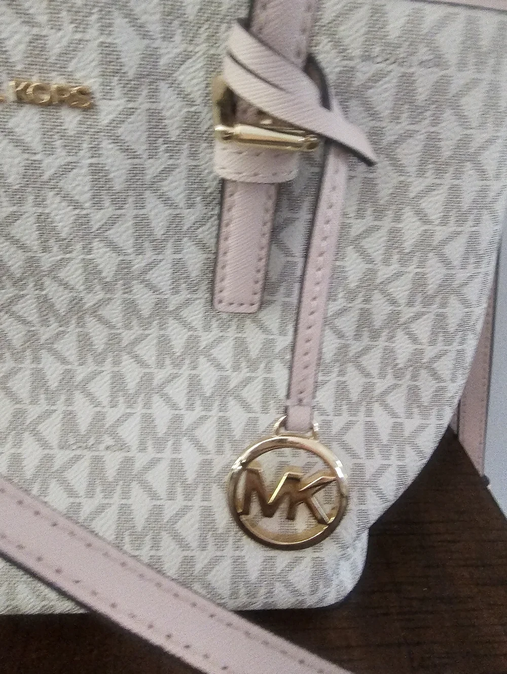 Michael Kors Pale Pink Signature MK Tote - Picture 3 of 4